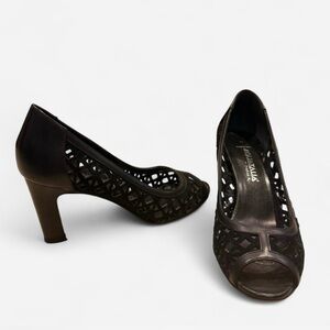 Aquaitalia Black Peep-Toes Heels